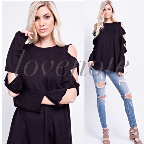 lovenote Tops - Long Sleeve Ultra Soft Twist Cutout Detail Top